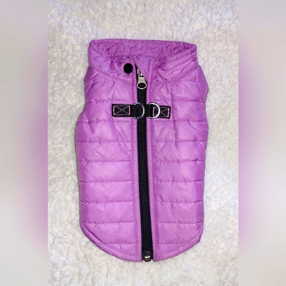 🍒 Gooby Purple Puffer Vest Dog Doggie Jacket - Picture 1 of 6